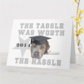 Abschluss-Hund Karte (Gelbe Blume)