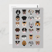 Abschluss-Hundeszenen Postkarte (Vorne/Hinten)