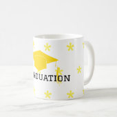 Abschluss Hut gelbe Sterne Kaffeetasse (VorderseiteRechts)