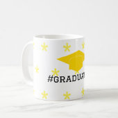 Abschluss Hut gelbe Sterne Kaffeetasse (Vorderseite Links)