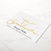 Abschluss Hut Goldkarte Folieneinladung (Gedreht)