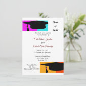 Abschluss Hut & Tassel Grad Einladung (Stehend Vorderseite)