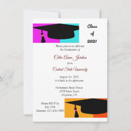 Abschluss Hut & Tassel Grad Einladung