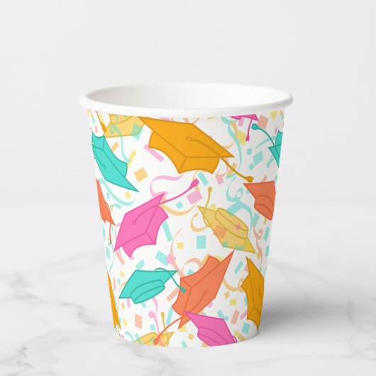 Abschluss-Huttoss (tropisch) Pappbecher (Vorderseite)