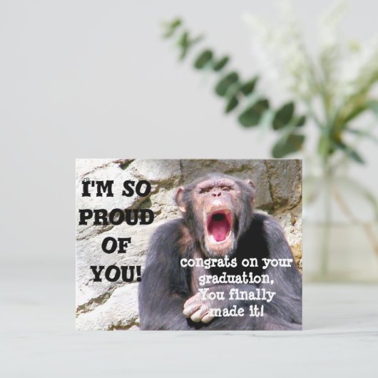 Abschluss, ich bin stolz auf dich__ postkarte (Stehend Vorderseite)