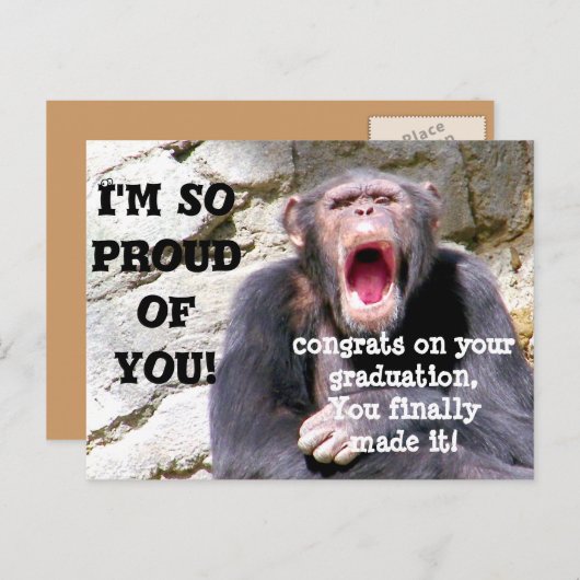 Abschluss, ich bin stolz auf dich__ postkarte (Vorne/Hinten)