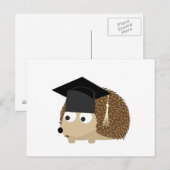 Abschluss Igel Ankündigungspostkarte (Vorne/Hinten)