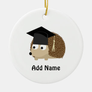 Abschluss Igel Keramik Ornament