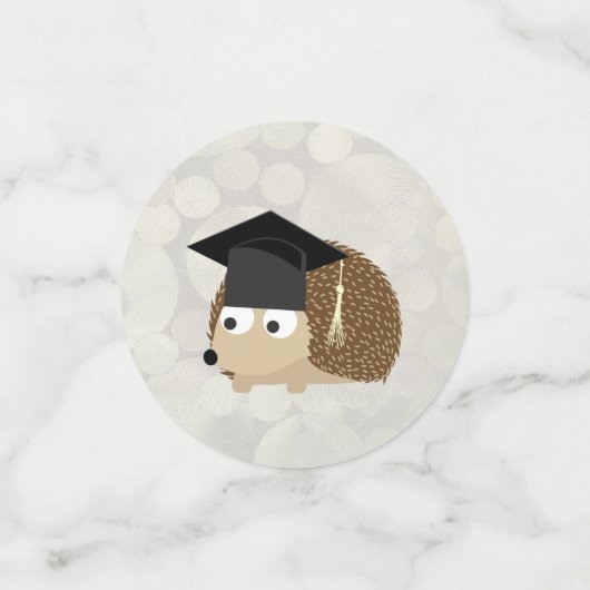 Abschluss Igel Konfetti (Klein Vorderseite)