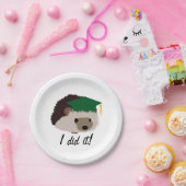 Abschluss-Igels-Platten-Grün Pappteller (Party)