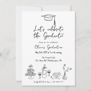 Abschluss im französischen Stil Brunch Mittagessen Einladung