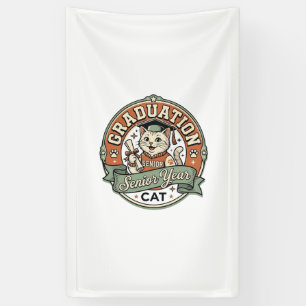 Abschluss im letzten Schuljahr Katze Abschluss im  Banner