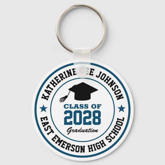 Abschluss im Sekundarbereich Jahr - benutzerdefini Schlüsselanhänger (Vorderseite)