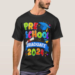 Abschluss im Vorschulalter 2024 Kinder-Jungen im V T-Shirt