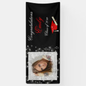 Abschluss, Imitate funkeln Glitzer, Foto Banner (Vertikal)