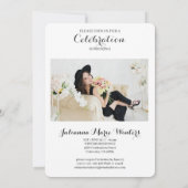 Abschluss Imitats Gold Leaf Klasse des Fotos 2025 Einladung (Rückseite)