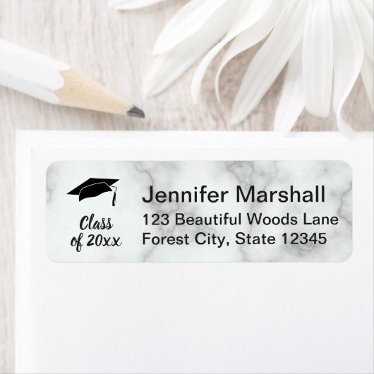 Abschluss Imitats White Marble Grad Rücksendeadres (Insitu)