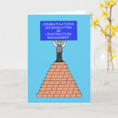 Abschluss in Baumanagement. Karte (Gelbe Blume)