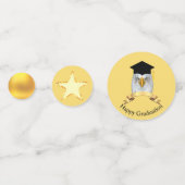 Abschluss in Black & Gold Confetti Konfetti (Rückseiten)