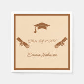 Abschluss in Braun und Beige Serviette (Vorderseite)