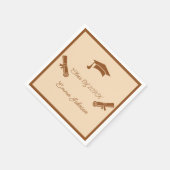 Abschluss in Braun und Beige Serviette (Ecke)