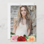 Abschluss in den Farben Rot und Gelb Einladung (Rückseite)