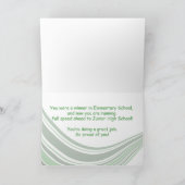 Abschluss in der Grundschule, Fußballball und Hut Karte (Innenseite)