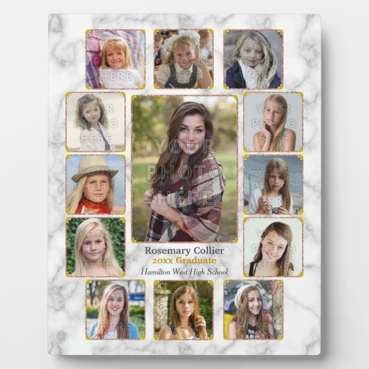 Abschluss in der Hochschule Foto Collage Weißer Ma Fotoplatte (Vorderseite)