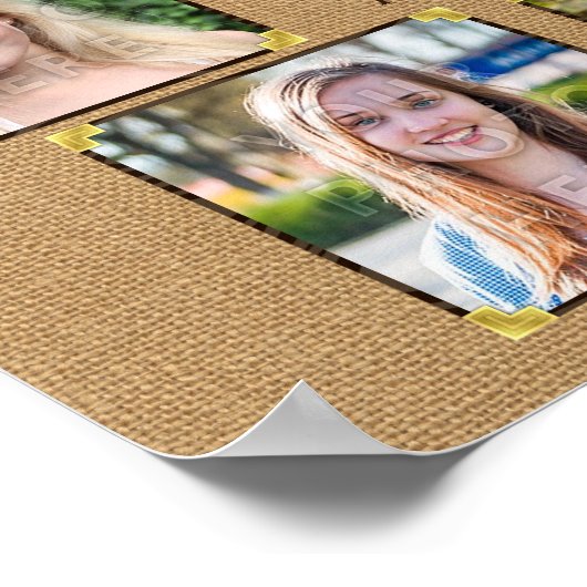 Abschluss in der Hochschule FotoCollage Rustic Bur Poster (Ecke)