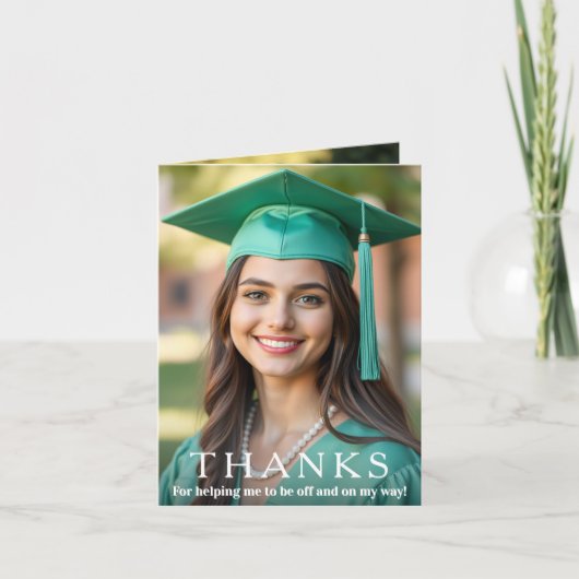 Abschluss in der Hochschule - kundenspezifisches F Dankeskarte (Vorderseite)