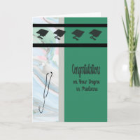 Abschluss in Medizin, Green mit Caps & Stethoscope