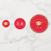 Abschluss in Rot und Gold Konfetti (Rückseiten)