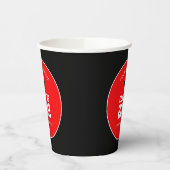 Abschluss in Rot und Schwarz Pappbecher (Links)