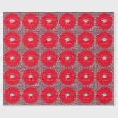 Abschluss in Rot und Silber Geschenkpapier (Flach)