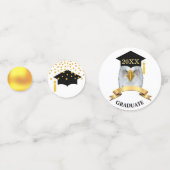 Abschluss in Schwarz und Gold Konfetti (Vorderseiten)