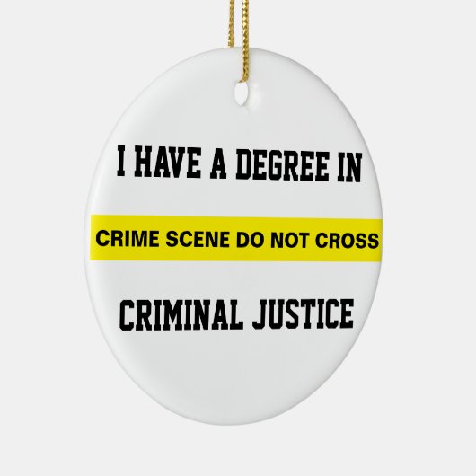 Abschluss in Strafjustiz Keramik Ornament (Rechts)