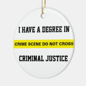 Abschluss in Strafjustiz Keramik Ornament (Links)