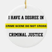 Abschluss in Strafjustiz Keramik Ornament (Hinten)