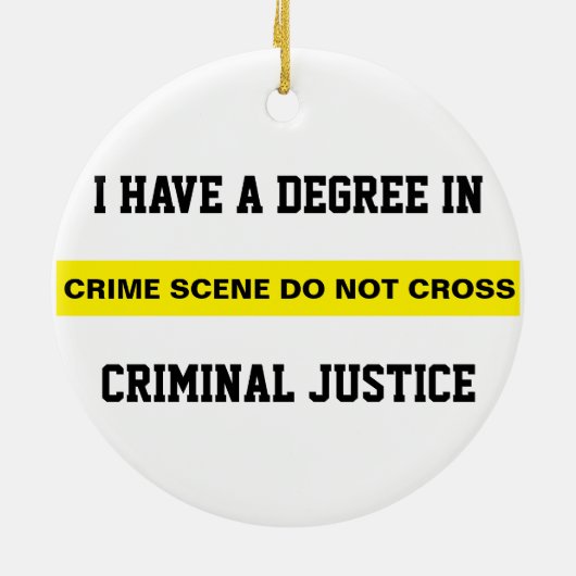 Abschluss in Strafjustiz Keramik Ornament (Hinten)