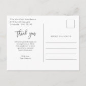 Abschluss | Individuelle elegante Skript-Foto-Dank Postkarte (Rückseite)