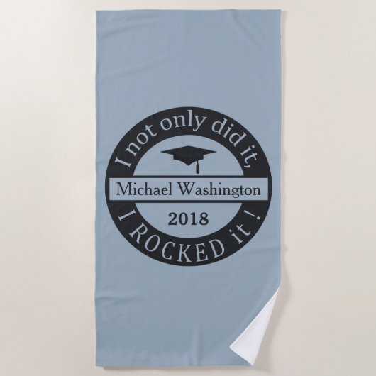 Abschluss individuelle Name & Badetuch (Vorderseite)