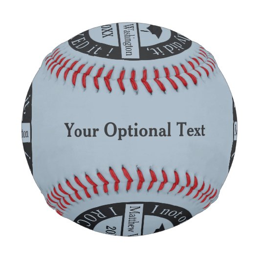 Abschluss individuelle Name & Baseball (Vorderseite)