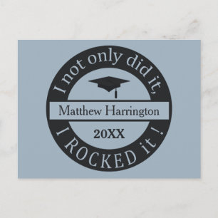 Abschluss individuelle Name & Jahr Postkarte