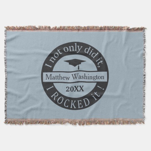 Abschluss individuelle Name & Jahr werfen Decke (Vorderseite)