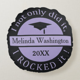 Abschluss individuelle Name & Jahr-Wurfkissen Rundes Kissen