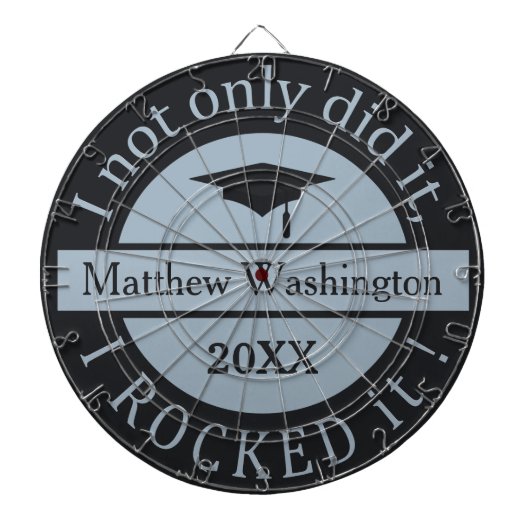 Abschluss individuelle Name & Jahresdartboard Dartscheibe (vorne)