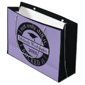 Abschluss individuelle Name & Jahresgeschenktasche Große Geschenktüte (Vorderseite Schrägansicht)