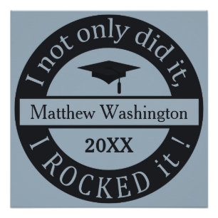 Abschluss individuelle Name & Jahresposter Poster