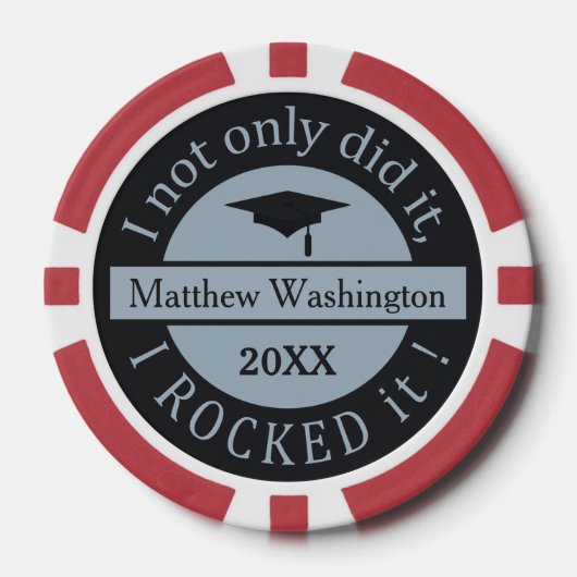 Abschluss individuelle Name & Poker Chips (Vorderseite)