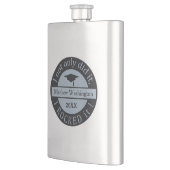 Abschluss individuelle Name und Jahresflasche Flachmann (Links)